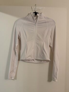 White Women’s Zip-Front Active Jacket